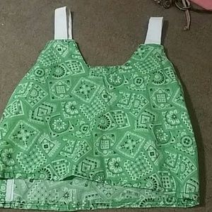 Green Kids Crop Top